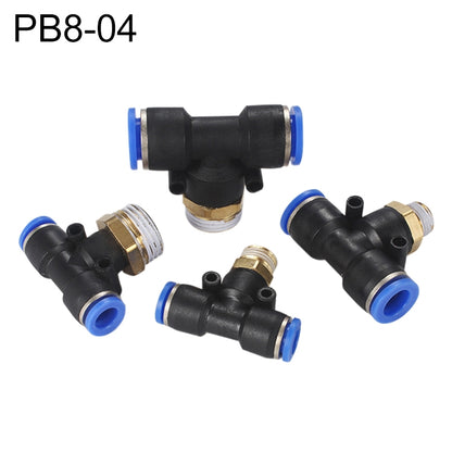 PB8-04 LAIZE Plastic T-type Tee Male Thread Pneumatic Quick Connector -  by LAIZE | Online Shopping UK | buy2fix