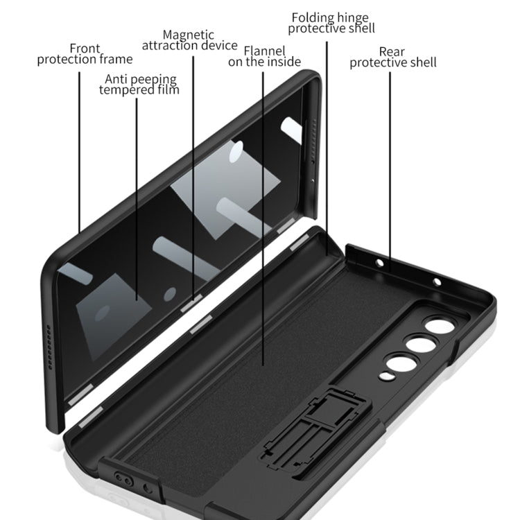 For Samsung Galaxy Z Fold4 GKK Magnetic Fold Full Coverage Anti Peep Phone Case(Dark Green) - Galaxy Z Fold4 5G Cases by GKK | Online Shopping UK | buy2fix