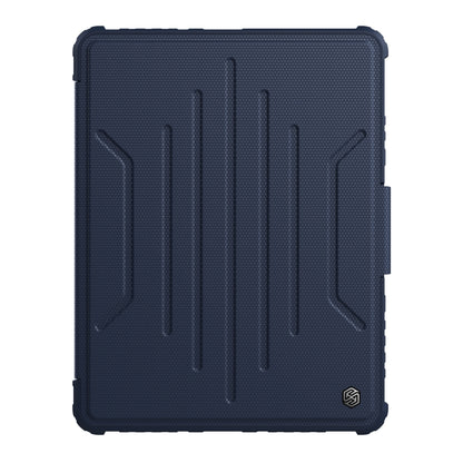 For iPad 10.2 2019 / 2020 / 2021 Nillkin Bumper Snapsafe Multifunctional Leather Tablet Case with Pen Slot(Blue) - iPad 10.2 Cases by NILLKIN | Online Shopping UK | buy2fix