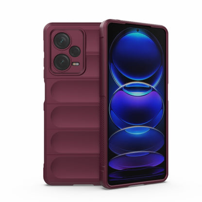 For Xiaomi Redmi Note 12 Pro+ China / Global Magic Shield TPU + Flannel Phone Case(Wine Red) - Note 12 Pro+ Cases by buy2fix | Online Shopping UK | buy2fix