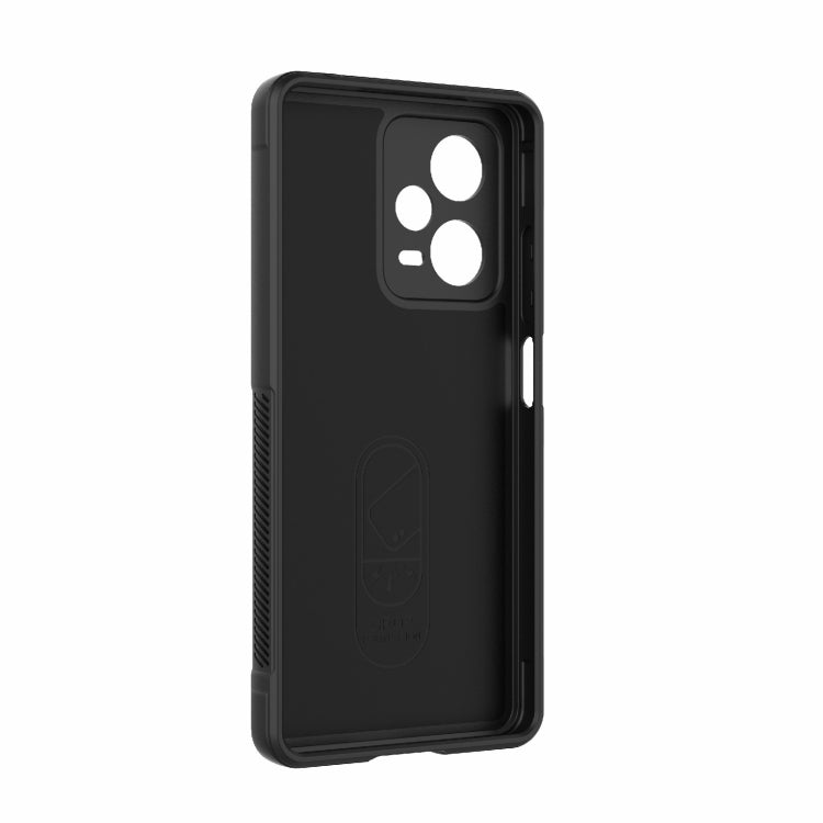 For Xiaomi Redmi Note 12 Pro+ China / Global Magic Shield TPU + Flannel Phone Case(Black) - Note 12 Pro+ Cases by buy2fix | Online Shopping UK | buy2fix