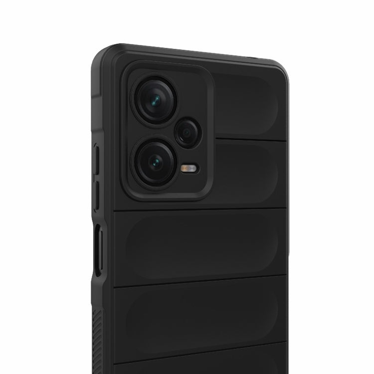 For Xiaomi Redmi Note 12 Pro+ China / Global Magic Shield TPU + Flannel Phone Case(Dark Grey) - Note 12 Pro+ Cases by buy2fix | Online Shopping UK | buy2fix