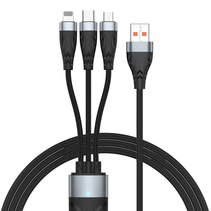 ADC-008 66W USB to USB-C/Type-C + 8 Pin + Micro USB 3 in 1 Fully Compatible Fast Charge Data Cable, Length:1.2m - Multifunction Cable by buy2fix | Online Shopping UK | buy2fix