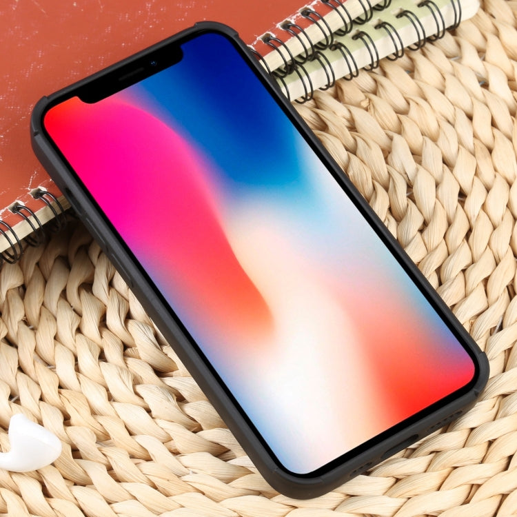 For iPhone X / XS Weave Texture Silicone Phone Case(Black) by buy2fix