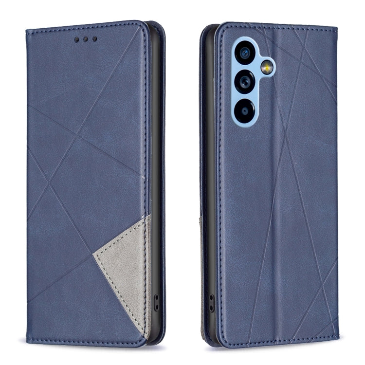 For Samsung Galaxy A54 5G Prismatic Invisible Magnetic Leather Phone Case(Blue) - Galaxy Phone Cases by buy2fix | Online Shopping UK | buy2fix