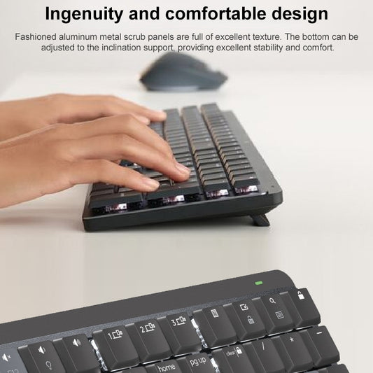 Logitech MX Mechanical Wireless Bluetooth Dual Mode Keyboard with Logi Bolt USB Receiver(Green Axis) by Logitech