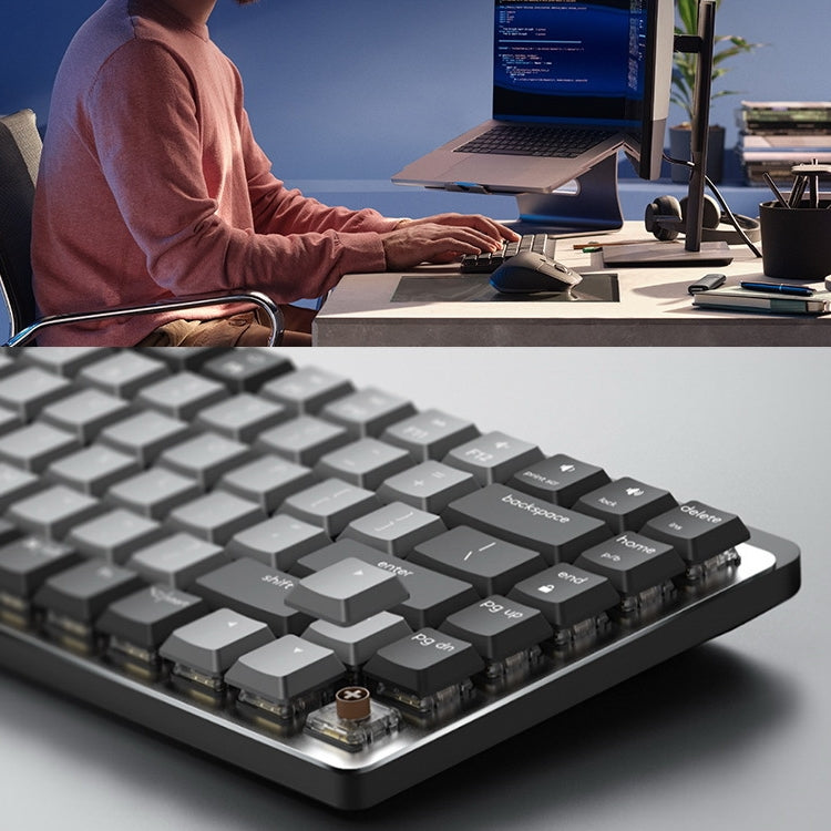Logitech MX Mechanical Wireless Bluetooth Dual Mode Keyboard with Logi Bolt USB Receiver(Brown Axis) - Wireless Keyboard by Logitech | Online Shopping UK | buy2fix