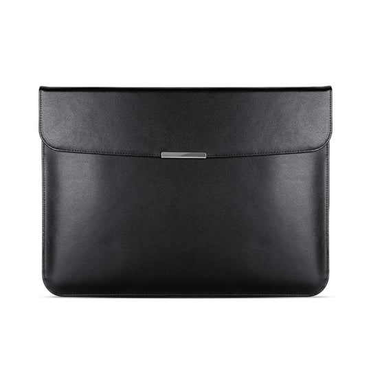 For 13.3 / 13.6 / 14 inch Laptop Ultra-thin PU Leather Laptop Sleeve(Black)