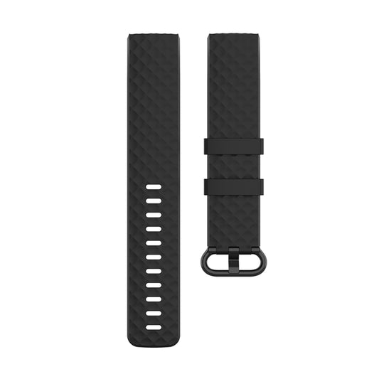 Color Buckle TPU Wrist Strap Watch Band for Fitbit Charge 4 / Charge 3 / Charge 3 SE, Size: S(Black) by buy2fix