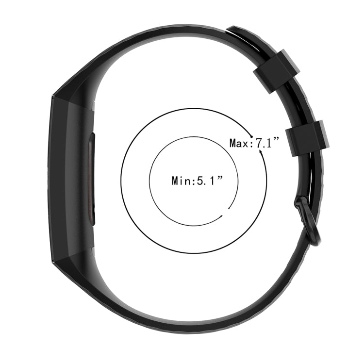 Color Buckle TPU Wrist Strap Watch Band for Fitbit Charge 4 / Charge 3 / Charge 3 SE, Size: S(Black) by buy2fix