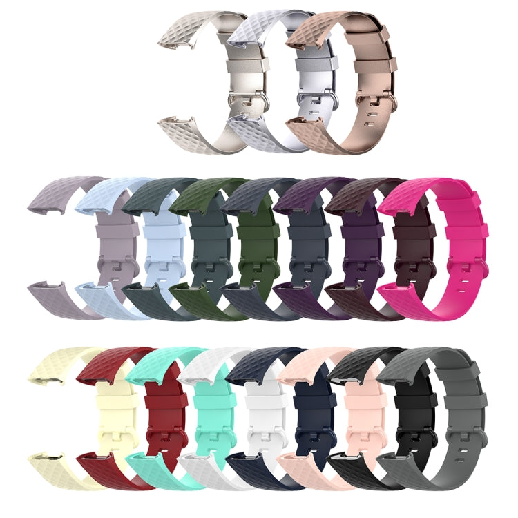 Color Buckle TPU Wrist Strap Watch Band for Fitbit Charge 4 / Charge 3 / Charge 3 SE, Size: S(Black) by buy2fix