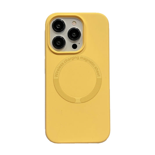For iPhone 13 Pro Magsafe Magnetic Silicone Phone Case(Yellow) - iPhone 13 Pro Cases by buy2fix | Online Shopping UK | buy2fix