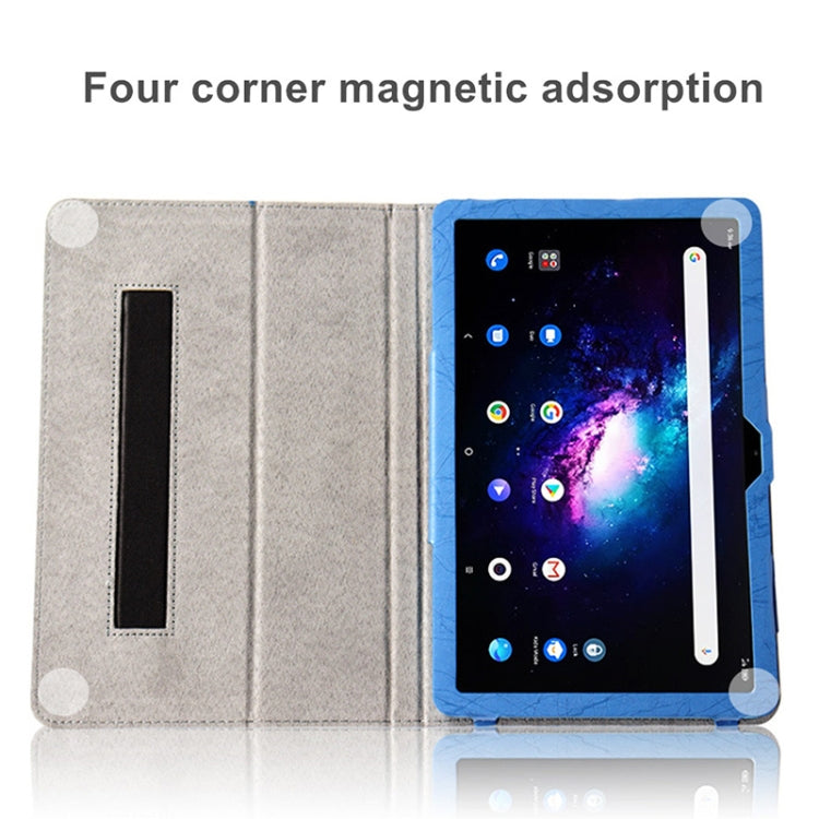 For TCL Tab Pro 5G Flower Embossed Leather Tablet Case with Holder(Blue) - Others by buy2fix | Online Shopping UK | buy2fix