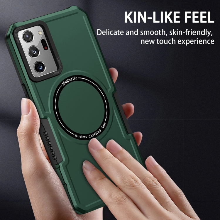 For Samsung Galaxy Note20 Ultra MagSafe Shockproof Armor Phone Case(Dark Green) by buy2fix
