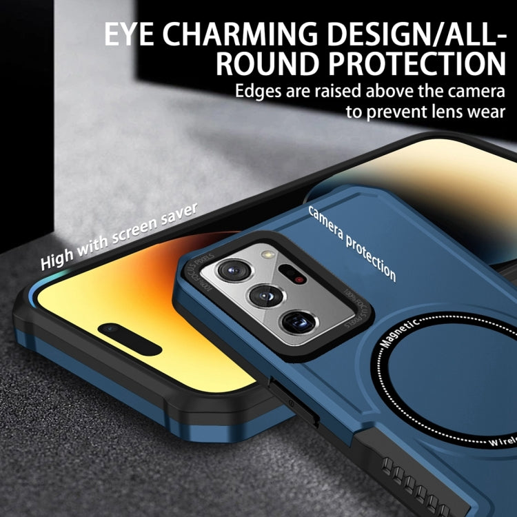 For Samsung Galaxy Note20 Ultra MagSafe Shockproof Armor Phone Case(Dark Blue) by buy2fix
