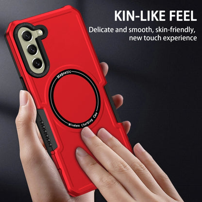 For Samsung Galaxy S21 FE 5G MagSafe Shockproof Armor Phone Case(Red) by buy2fix