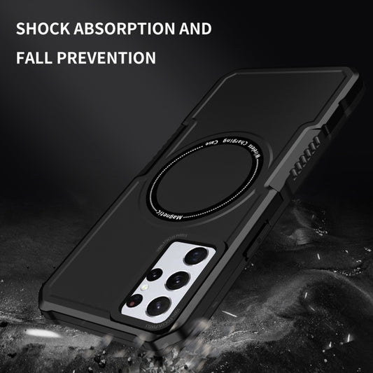 For Samsung Galaxy S23+ 5G MagSafe Shockproof Armor Phone Case(Black) by buy2fix