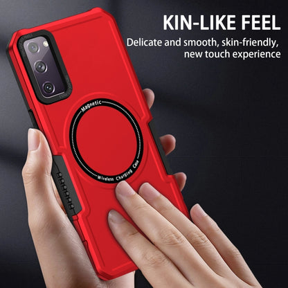 For Samsung Galaxy S20 FE MagSafe Shockproof Armor Phone Case(Red) by buy2fix
