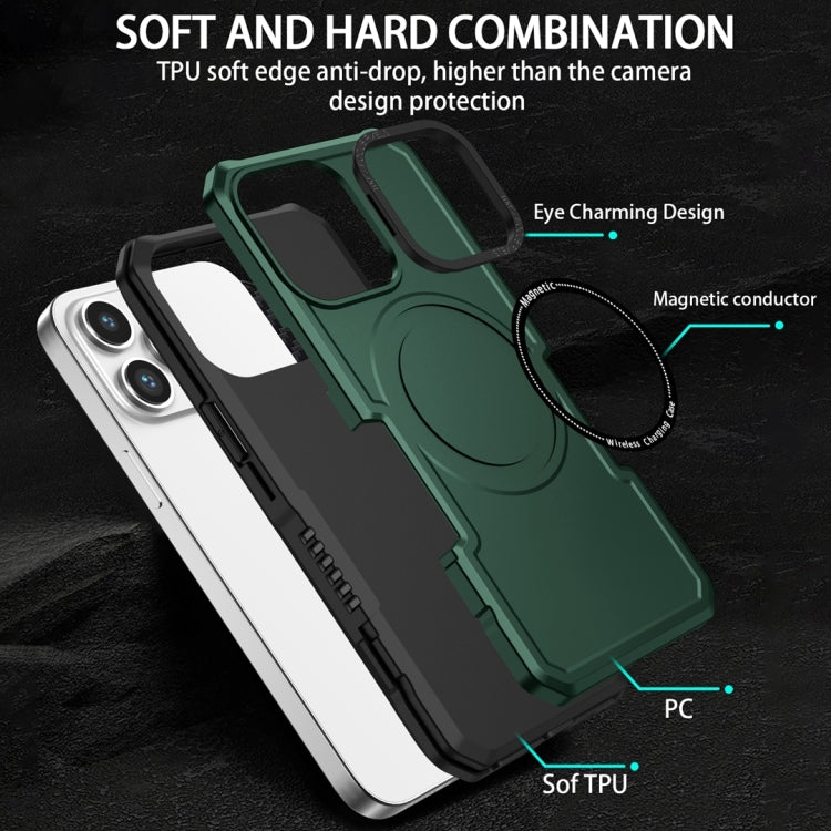 For Samsung Galaxy S20 FE MagSafe Shockproof Armor Phone Case(Dark Green) - Galaxy S20 FE Cases by buy2fix | Online Shopping UK | buy2fix