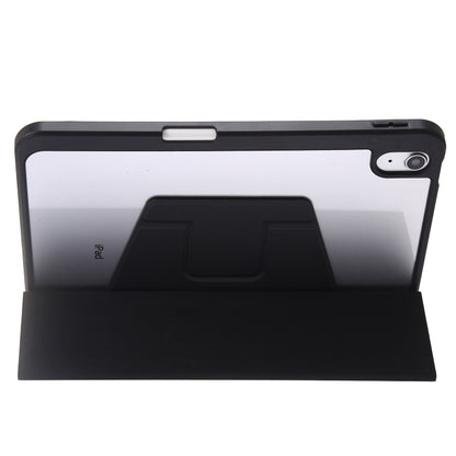 For iPad 2025 / 2022 3-Fold 360 Rotation Acrylic Leather Smart Tablet Case(Black) by buy2fix