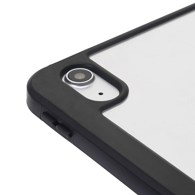 For iPad 2025 / 2022 3-Fold 360 Rotation Acrylic Leather Smart Tablet Case(Black) by buy2fix