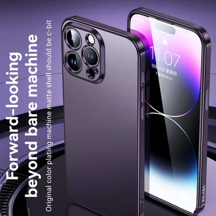 For iPhone 14 Pro SULADA Electroplating Frosted All-inclusive TPU Phone Case(Purple) - iPhone 14 Pro Cases by SULADA | Online Shopping UK | buy2fix