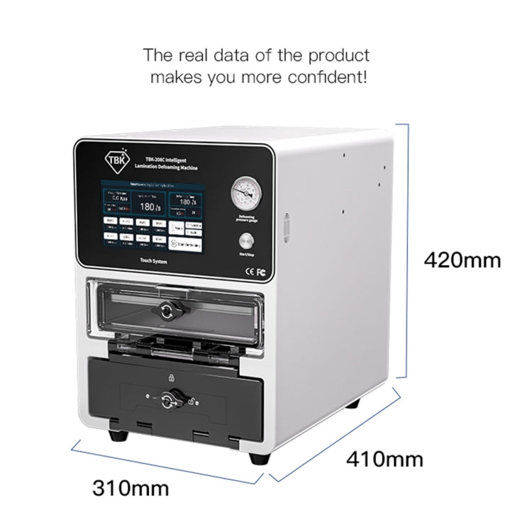 TBK208C 15-inch Curved Screen Laminating and Defoaming Machine, Plug:EU Plug - Repair & Spare Parts by TBK | Online Shopping UK | buy2fix