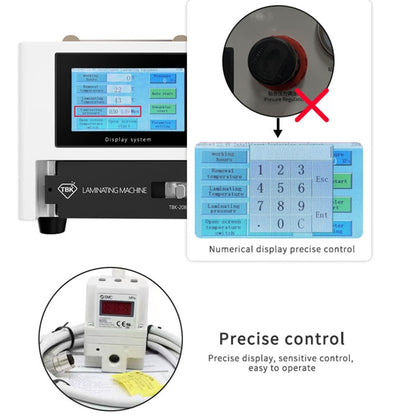 TBK 208M 3 in 1 Mini LCD Touch Screen Vacuum Laminating Bubble Remover Machine, Plug:AU Plug - Repair & Spare Parts by TBK | Online Shopping UK | buy2fix