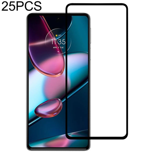 For Motorola Edge 30 Pro 5G/Edge+ 5G UW/Edge 2022 25 PCS Full Glue Full Screen Tempered Glass Film