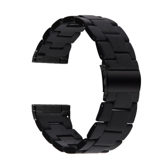 For Fitbit Versa 4 / Sense 2 Universal Resin Watch Band(Black) by buy2fix