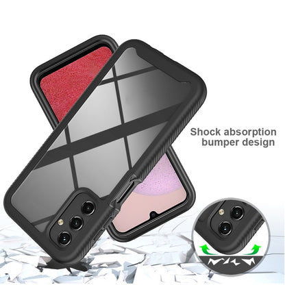 For Samsung Galaxy A14 5G Two-layer Integrated Transparent TPU + PC + PET Protective Phone Case(Black) - Galaxy Phone Cases by buy2fix | Online Shopping UK | buy2fix