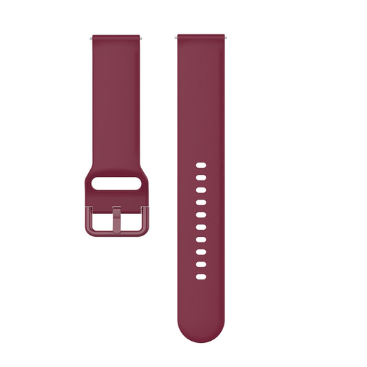 23mm Color Buckle Silicone Wrist Strap Watch Band for Fitbit Versa 2 / Versa / Versa Lite / Blaze, Size: S(Wine Red) by buy2fix