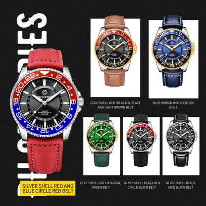 OCHSTIN 7019G Multifunctional Quartz Waterproof Luminous Men Leather Watch(Black) - Leather Strap Watches by OCHSTIN | Online Shopping UK | buy2fix
