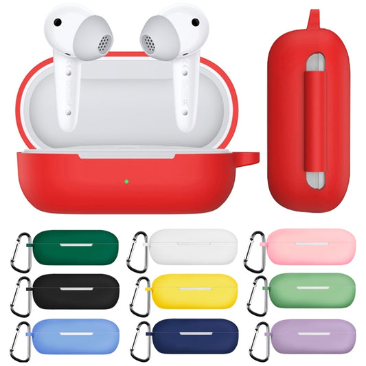 For Huawei FreeBuds SE Pure Color Bluetooth Earphone Silicone Case with Hook(Red) by buy2fix