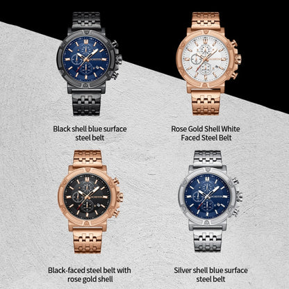 OCHSTIN 7247 Fashion Steel Strap Multifunctional Quartz Men Watch(Silver) - Metal Strap Watches by OCHSTIN | Online Shopping UK | buy2fix
