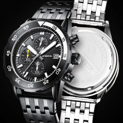OCHSTIN 7252 Fashion Steel Strap Multifunctional Quartz Men Watch(Gold) - Metal Strap Watches by OCHSTIN | Online Shopping UK | buy2fix