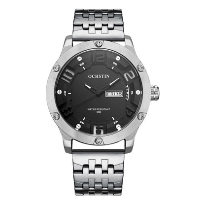 OCHSTIN 7255 Fashion Steel Strap Day-date Quartz Men Watch(Silver White) - Metal Strap Watches by OCHSTIN | Online Shopping UK | buy2fix