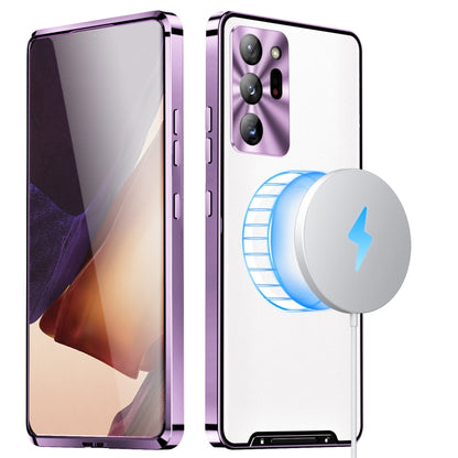 For Samsung Galaxy Note20 Ultra MagSafe Frosted Metal Phone Case(Purple) by buy2fix