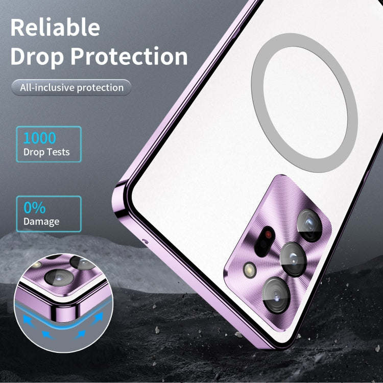 For Samsung Galaxy Note20 Ultra MagSafe Frosted Metal Phone Case(Purple) by buy2fix