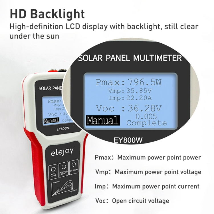 Elejoy EY800W  800W Solar Panel Power Supply Multimeter - Consumer Electronics by buy2fix | Online Shopping UK | buy2fix