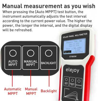 Elejoy EY800W  800W Solar Panel Power Supply Multimeter - Consumer Electronics by buy2fix | Online Shopping UK | buy2fix