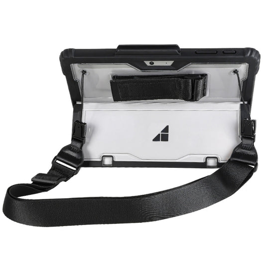 For Microsoft Surface Pro 13 12th / 11 / 10 / 9 Acrylic Transparent Laptop Case with Shoulder Strap(Black)