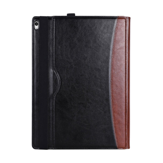 For MicroSoft Surface Book 3 / 2 / 1 15 inch Leather Laptop Case(Black Brown) by buy2fix