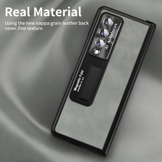 For Samsung Galaxy Z Fold4 Napa Texture All-inclusive Phone Case(White) by buy2fix