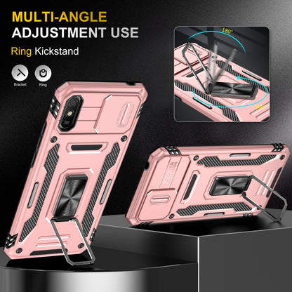 For Xiaomi Redmi 9A Armor PC + TPU Camera Shield Phone Case(Rose Gold) - Xiaomi Cases by buy2fix | Online Shopping UK | buy2fix