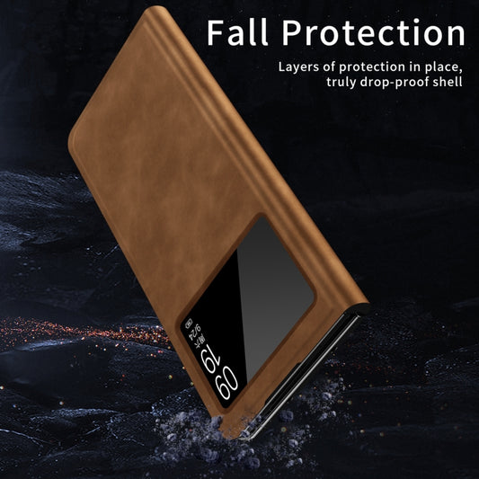 For Xiaomi Mix Fold 2 Celebrity Series Napa Texture Shockproof Phone Leather Case(Brown) by buy2fix