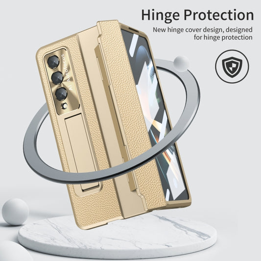 For Samsung Galaxy Z Fold4 Integrated Full Coverage Phone Case with Hinge(Gold) by buy2fix