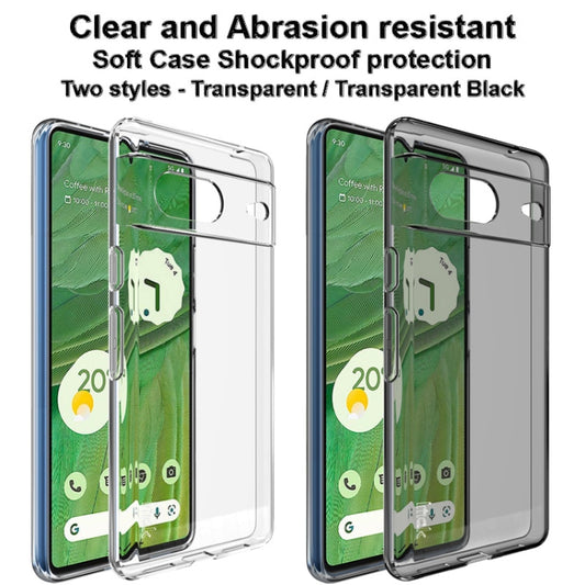 For Google Pixel 7 Pro IMAK UX-5 Series Transparent Shockproof TPU Protective Phone Case(Transparent Black) by imak