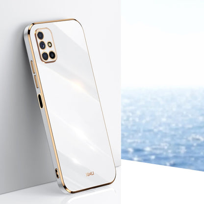 For Samsung Galaxy M51 XINLI Straight Edge 6D Electroplate TPU Phone Case(White) by buy2fix
