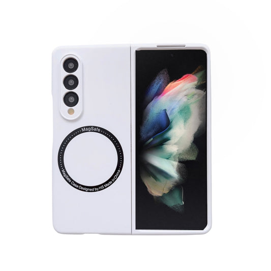 For Samsung Galaxy Z Fold3 5G Skin Feel MagSafe Magnetic Phone Case(White) by buy2fix